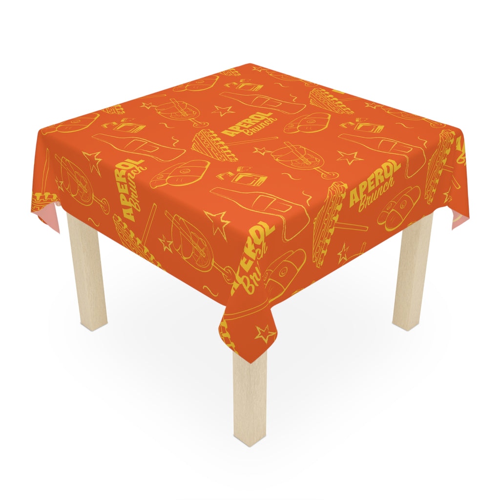 Aperol Brunch Tablecloth - Orange and Yellow Brunch Collection Inspired Design