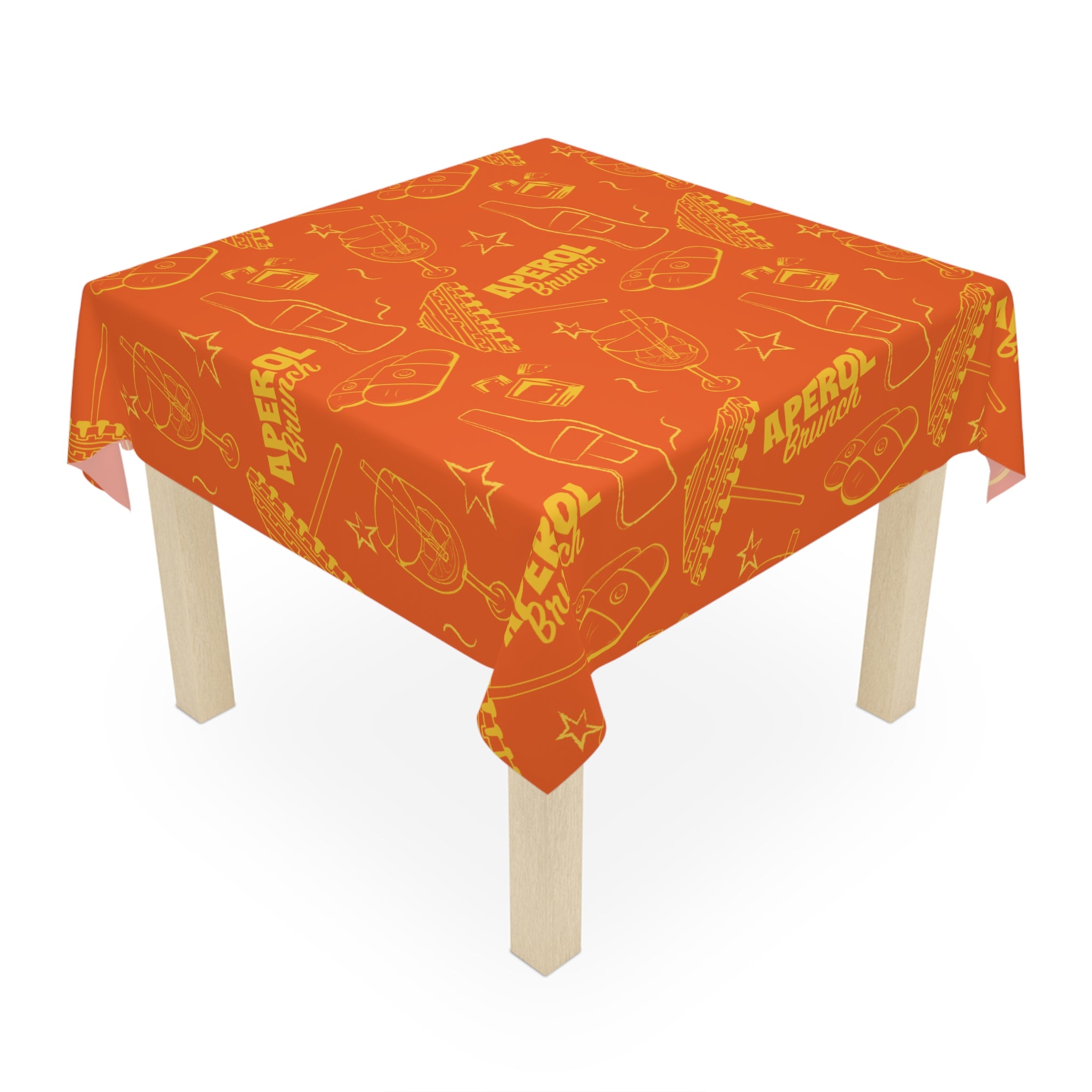 Aperol Brunch Tablecloth - Orange and Yellow Brunch Collection Inspired Design