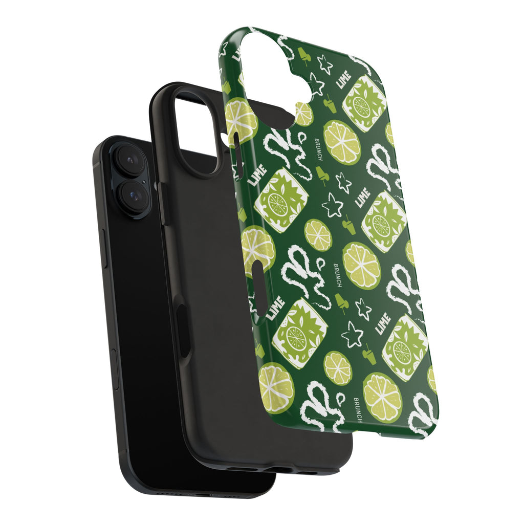 Lime Brunch Fruit Collection Tough Phone Case — Green Aperol Inspired Design