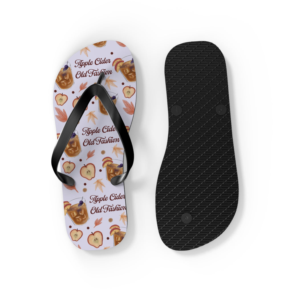 Apple Cider Old Fashioned Flip Flops — Light Violet Apple Cider Collection Inspired Design