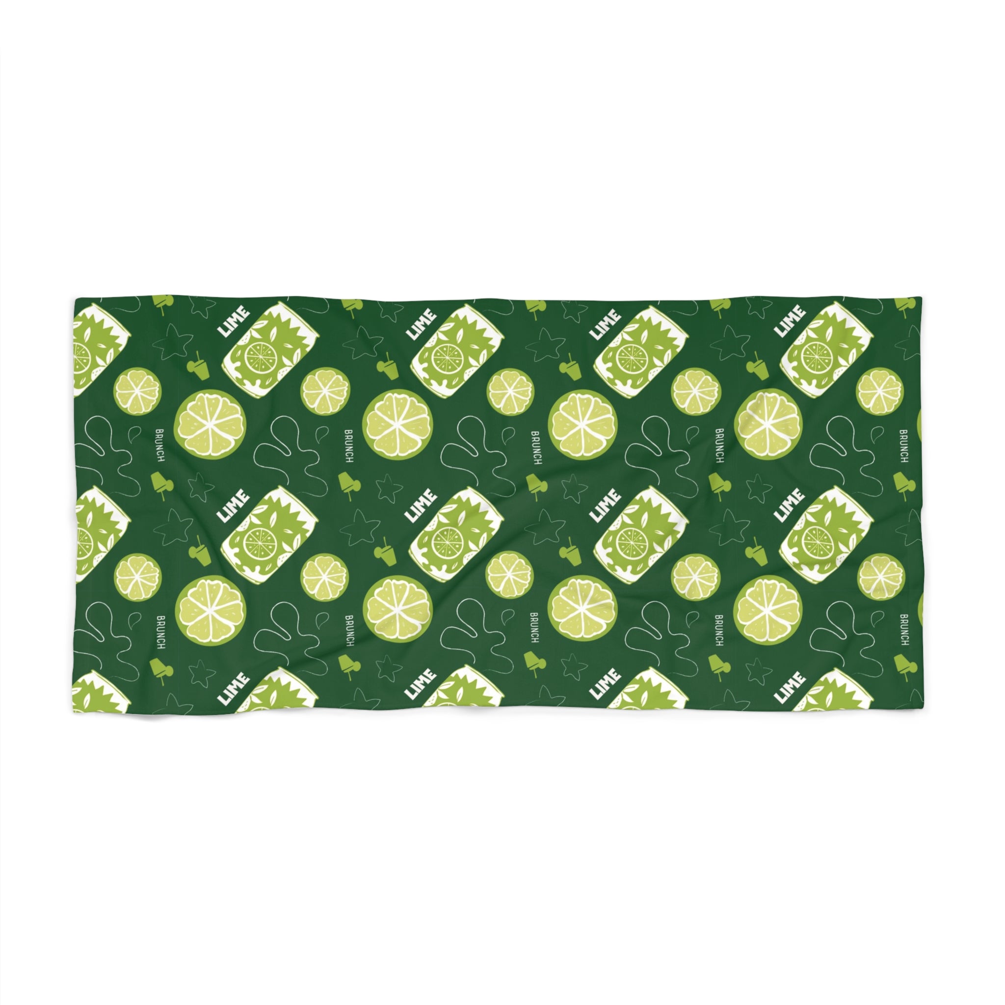 Lime Brunch Beach Towel – Aperol Inspired Summer Towel