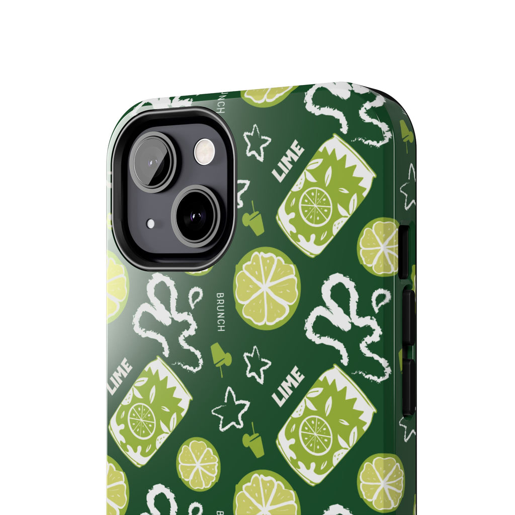Lime Brunch Fruit Collection Tough Phone Case — Green Aperol Inspired Design