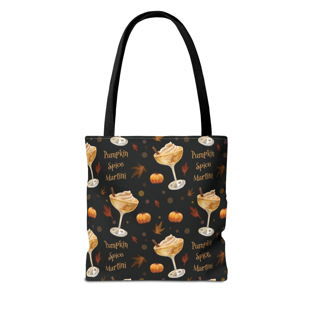 Pumpkin Spice Martini Tote Bag — Black Pumpkin Inspired Design