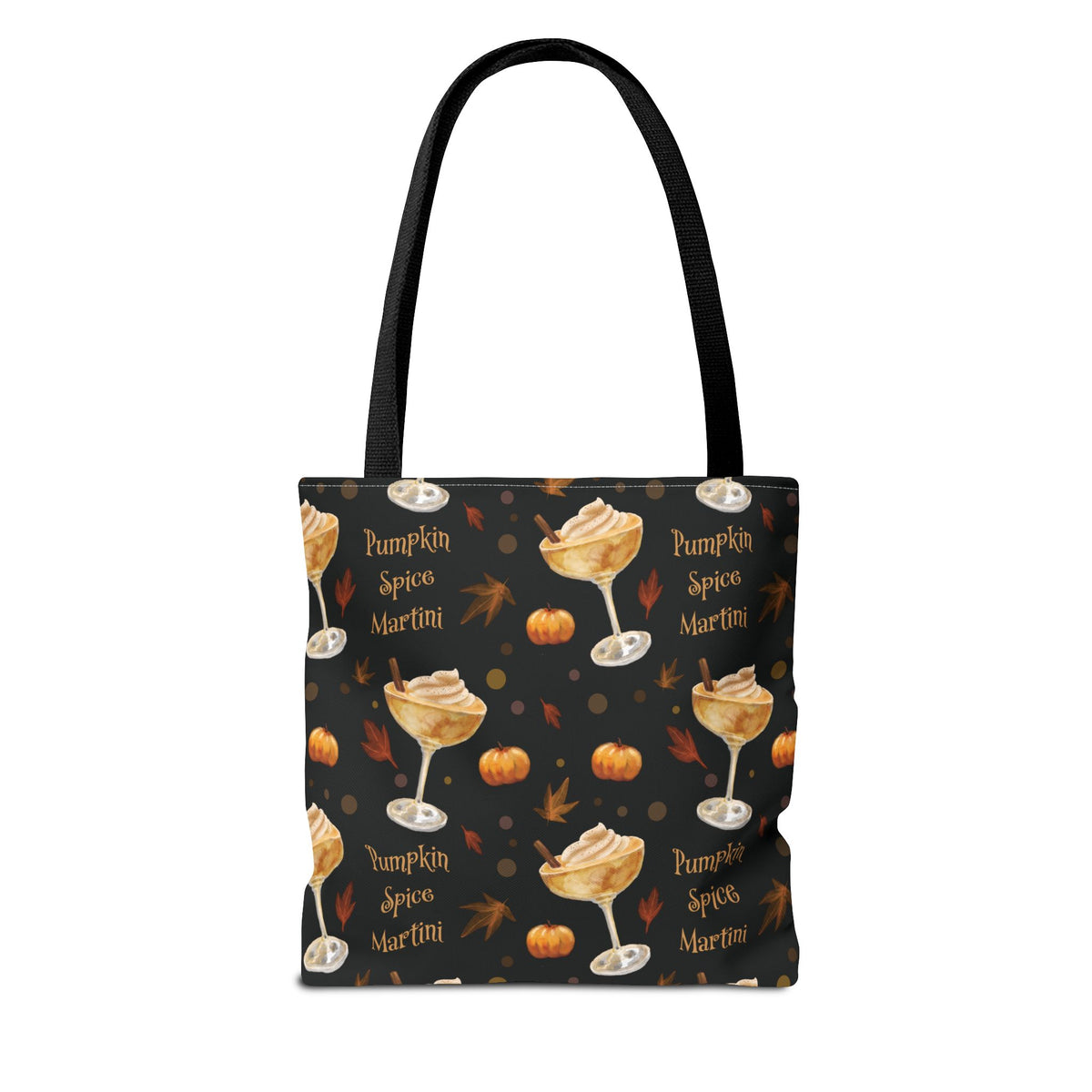 Pumpkin Spice Martini Tote Bag — Black Pumpkin Inspired Design