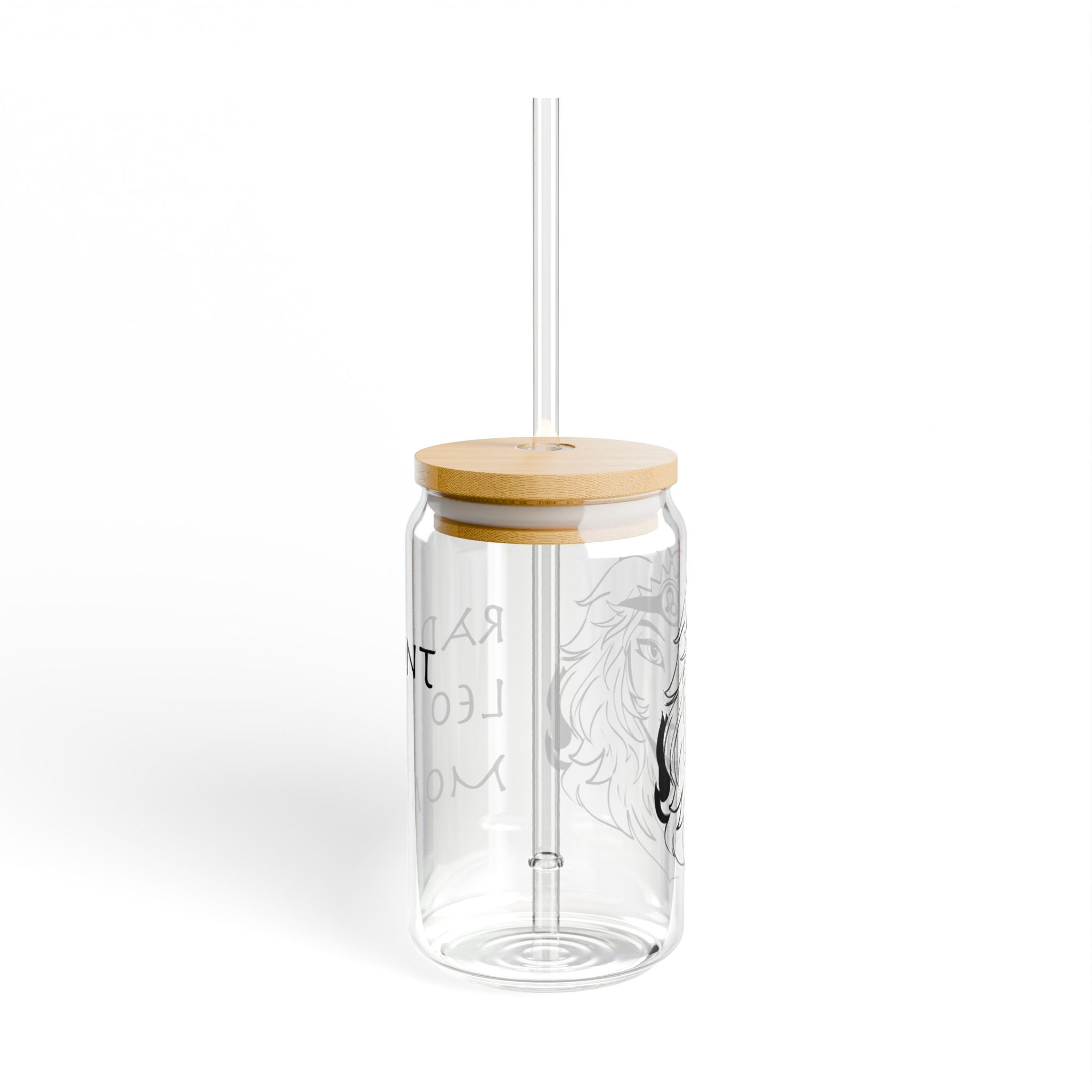 Leo Mom Gift – 16oz Zodiac Sipper Glass for Mom | Astrology Glass Cup