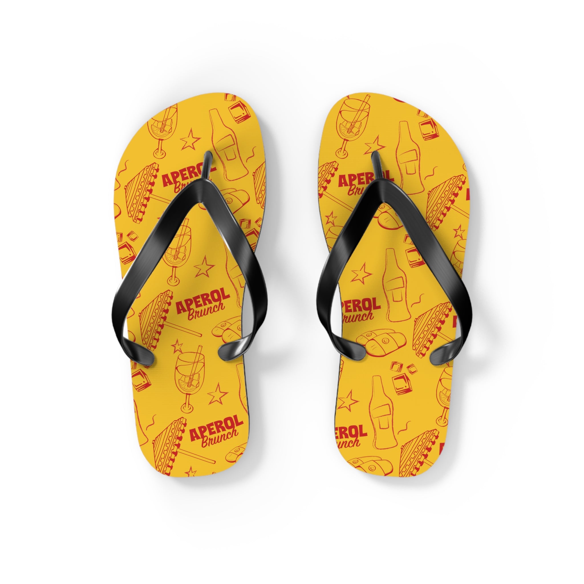 Aperol Brunch Flip Flops – Aperol Yellow Collection Inspired Design