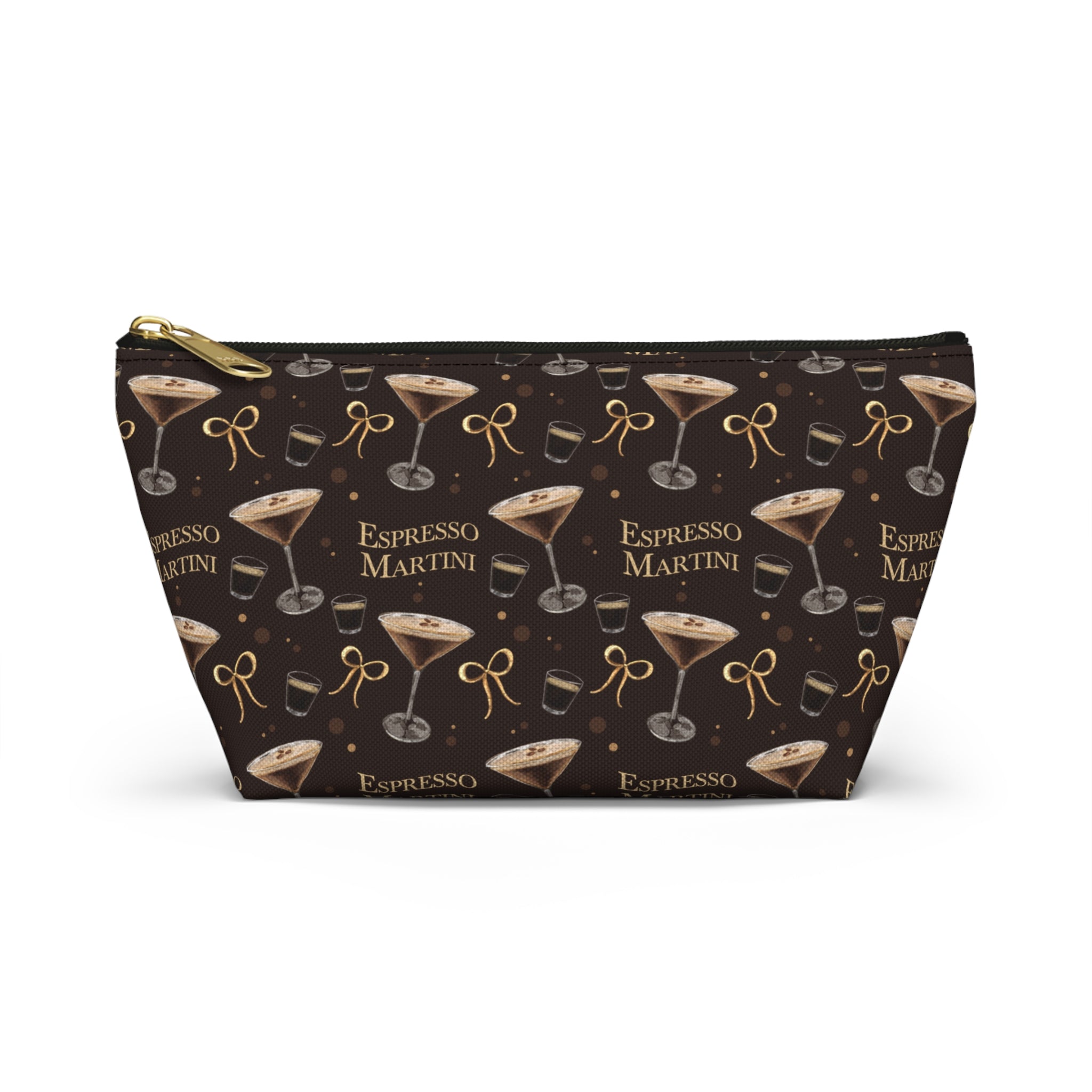 Espresso Martini Accessory Pouch — Dark Brown Espresso Collection Inspired Design
