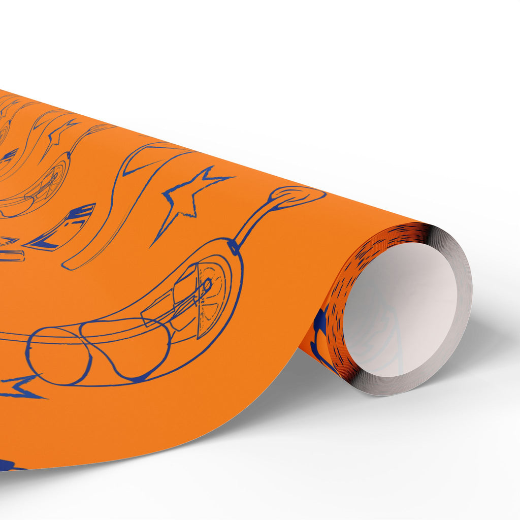 Aperol Brunch Peel Wrapping Paper Roll — Orange Brunch Collection Inspired Design