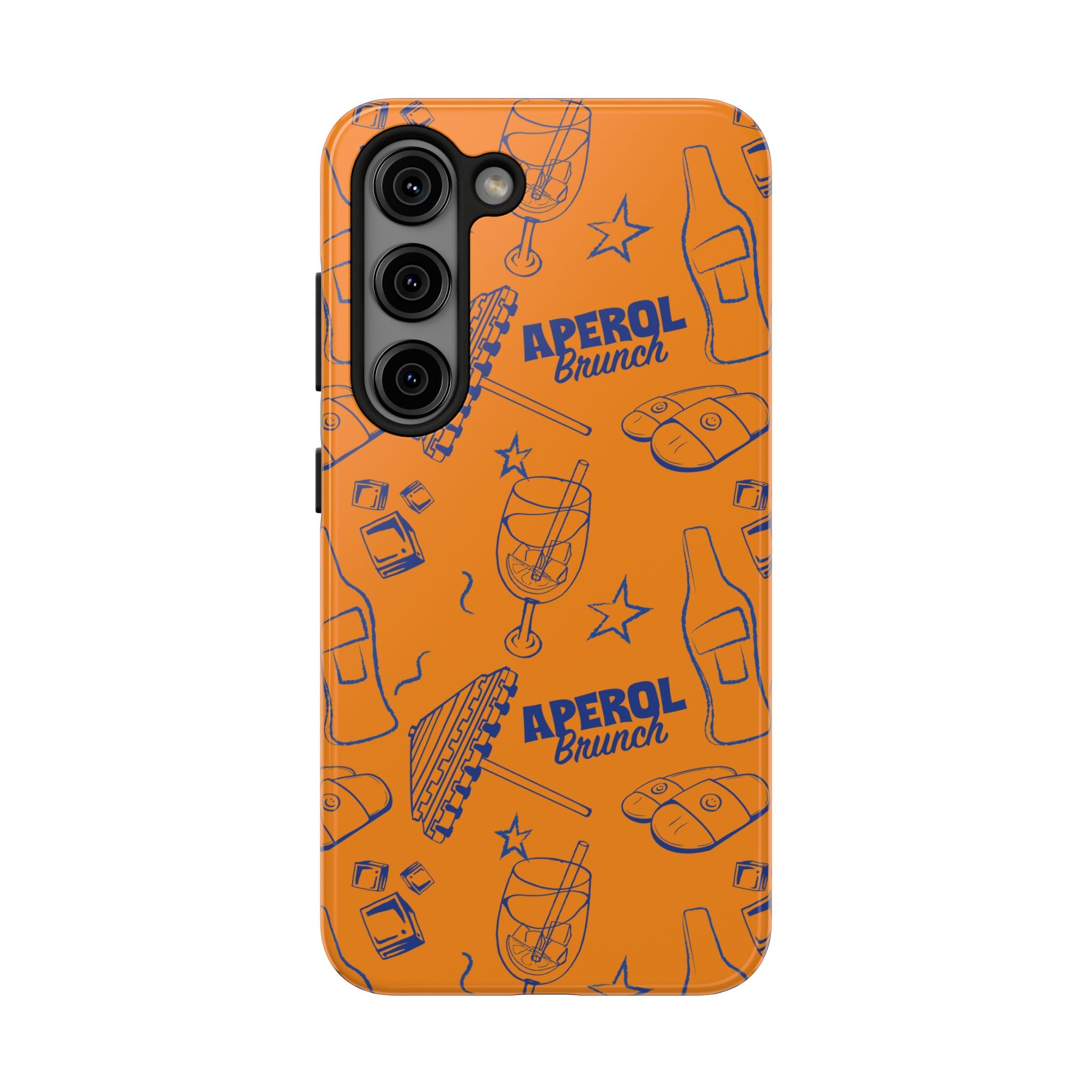 Aperol Brunch Tough Phone Case — Orange Cocktail Pattern