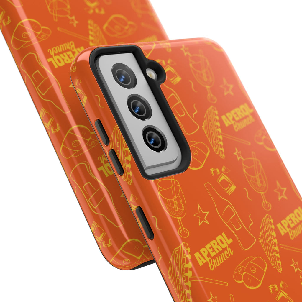 Aperol Brunch Collection Tough Phone Case - Orange and Yellow Brunch Inspired Design
