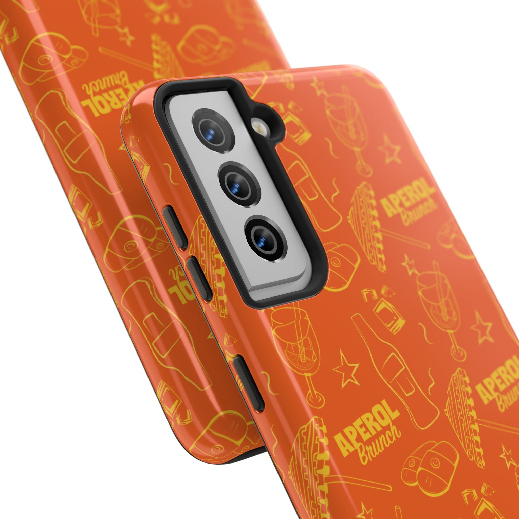 Aperol Brunch Collection Tough Phone Case - Orange and Yellow Brunch Inspired Design