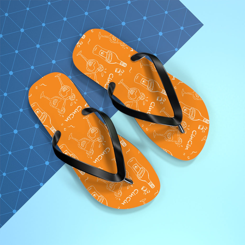 Cin Cin Orange Flip Flops — Orange Cin Cin Collection Inspired Design