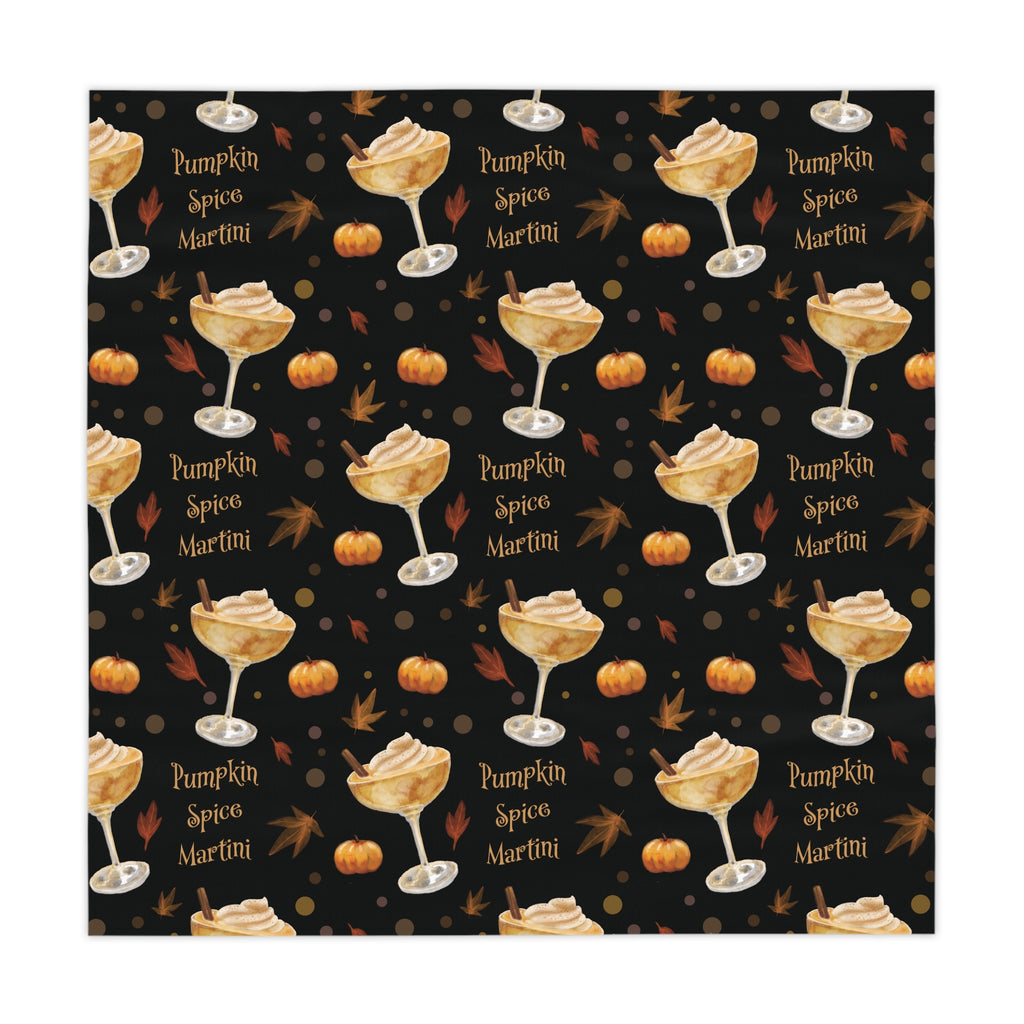 Pumpkin Spice Martini Tablecloth — Black Pumpkin Collection Inspired Design
