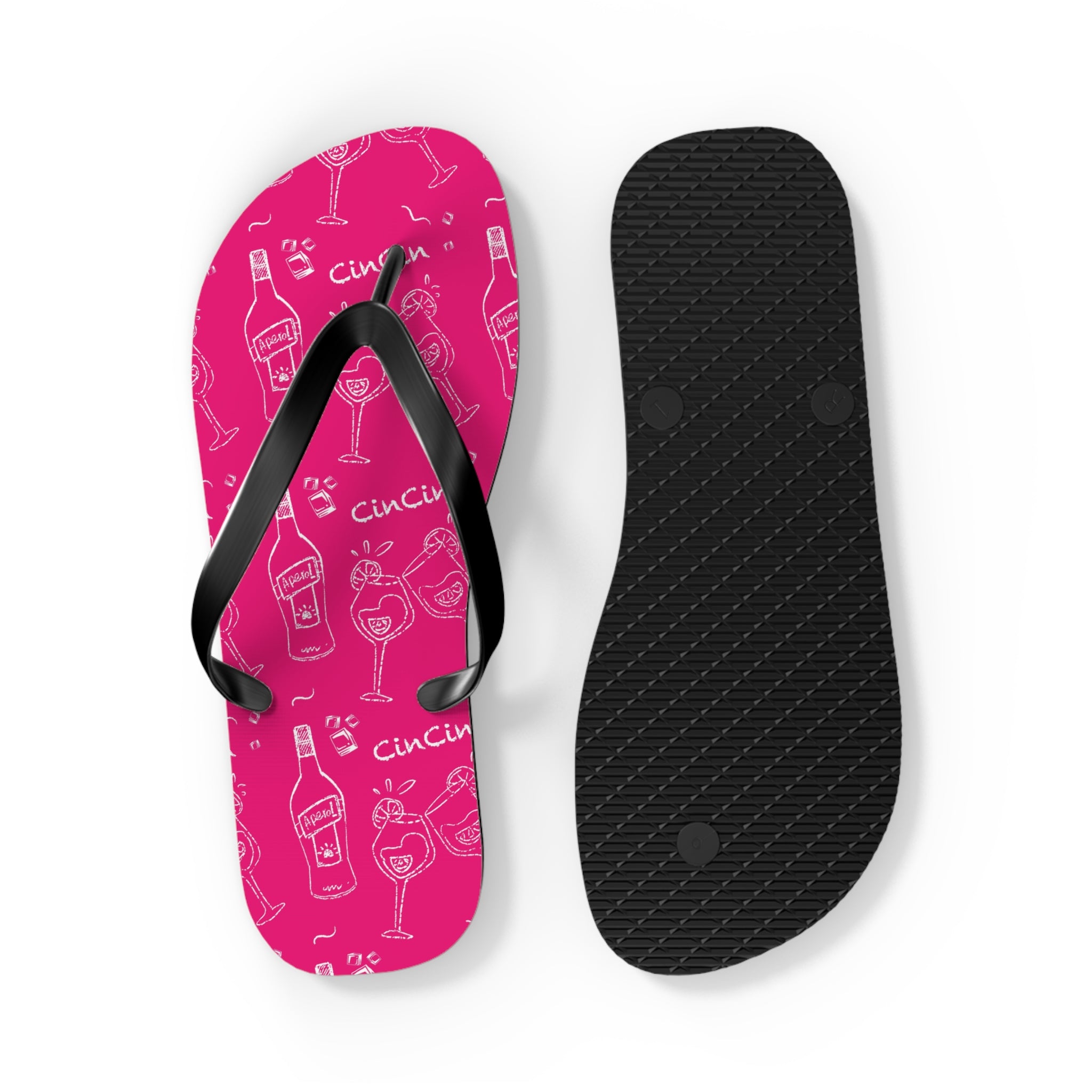 Cin Cin Pink Flip Flops — Pink Cin Cin Collection Inspired Design