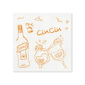 Cin Cin Aperol Cocktail Napkins (Pack of 50) – White & Orange Paper Napkins, Cocktail Party Decor, Beverage Napkins, Hostess Gift