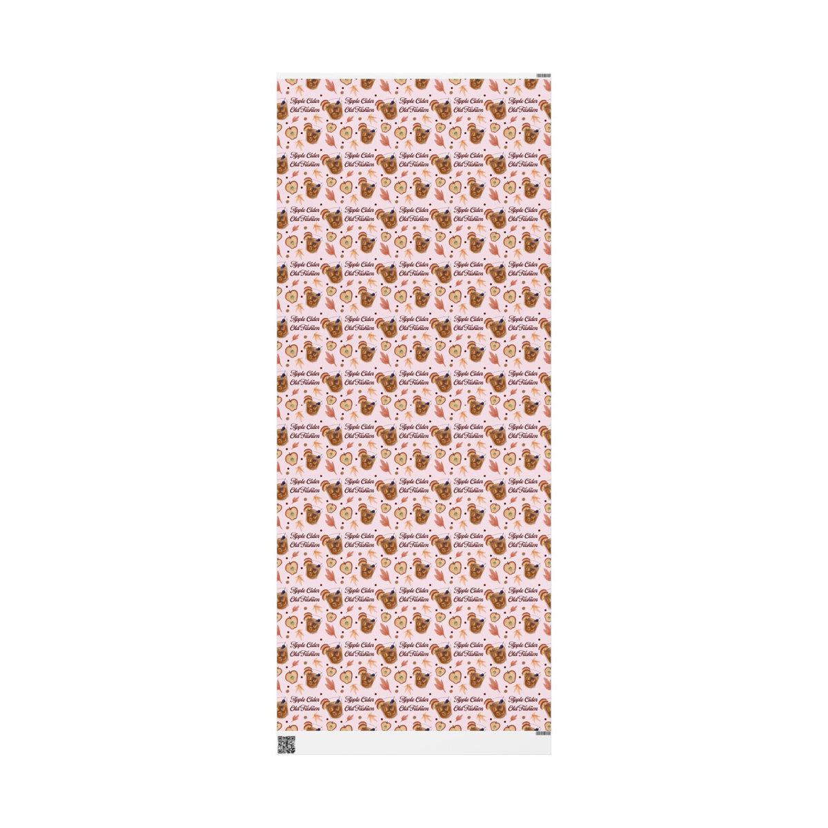 Apple Cider Old Fashioned Wrapping Paper Roll — Light Pink Apple Cider Collection Inspired Design