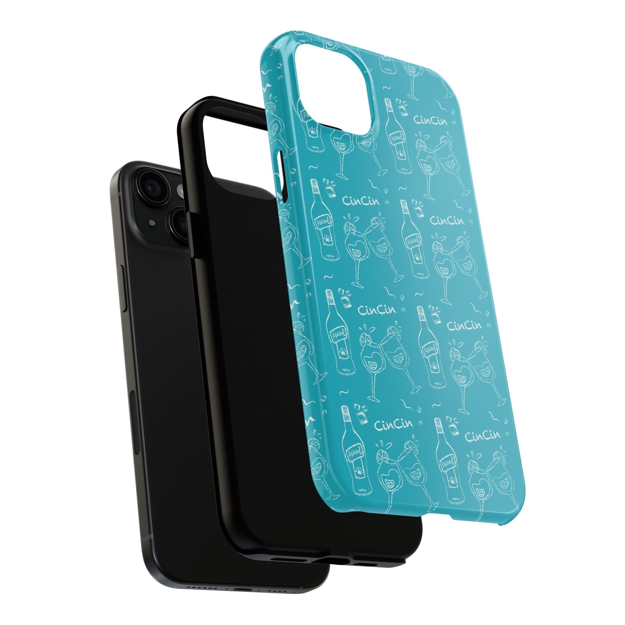 Cin Cin Spritz Tough Phone Case — Turquoise CinCin Brunch Collection Inspired Design