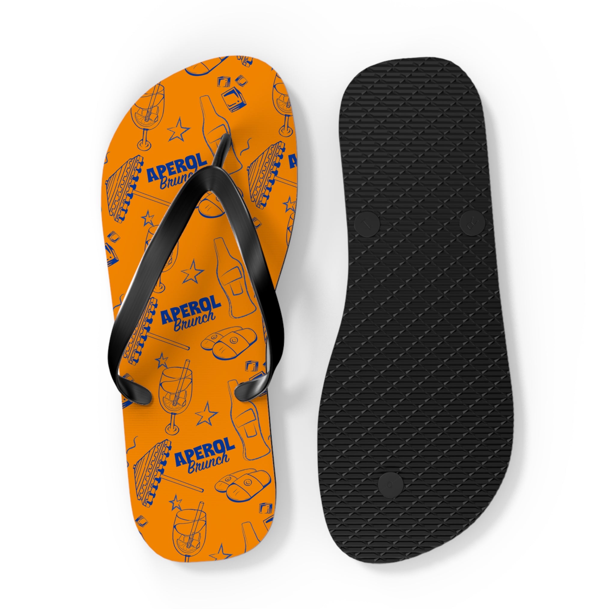 Aperol Spritz Flip Flops — Orange Brunch Collection Inspired Design
