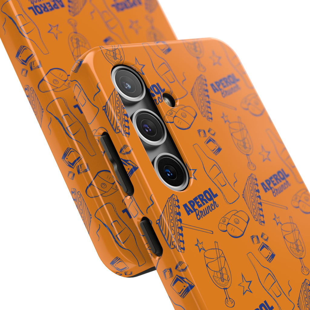 Aperol Brunch Collection Tough Phone Case — Orange and Blue Aperol Inspired Design