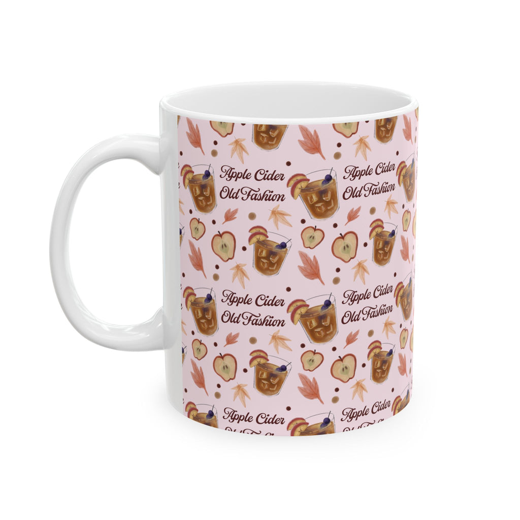 Apple Cider Old Fashioned 11oz Coffee Mug — Light Pink Apple Cider Collection Inspired Design