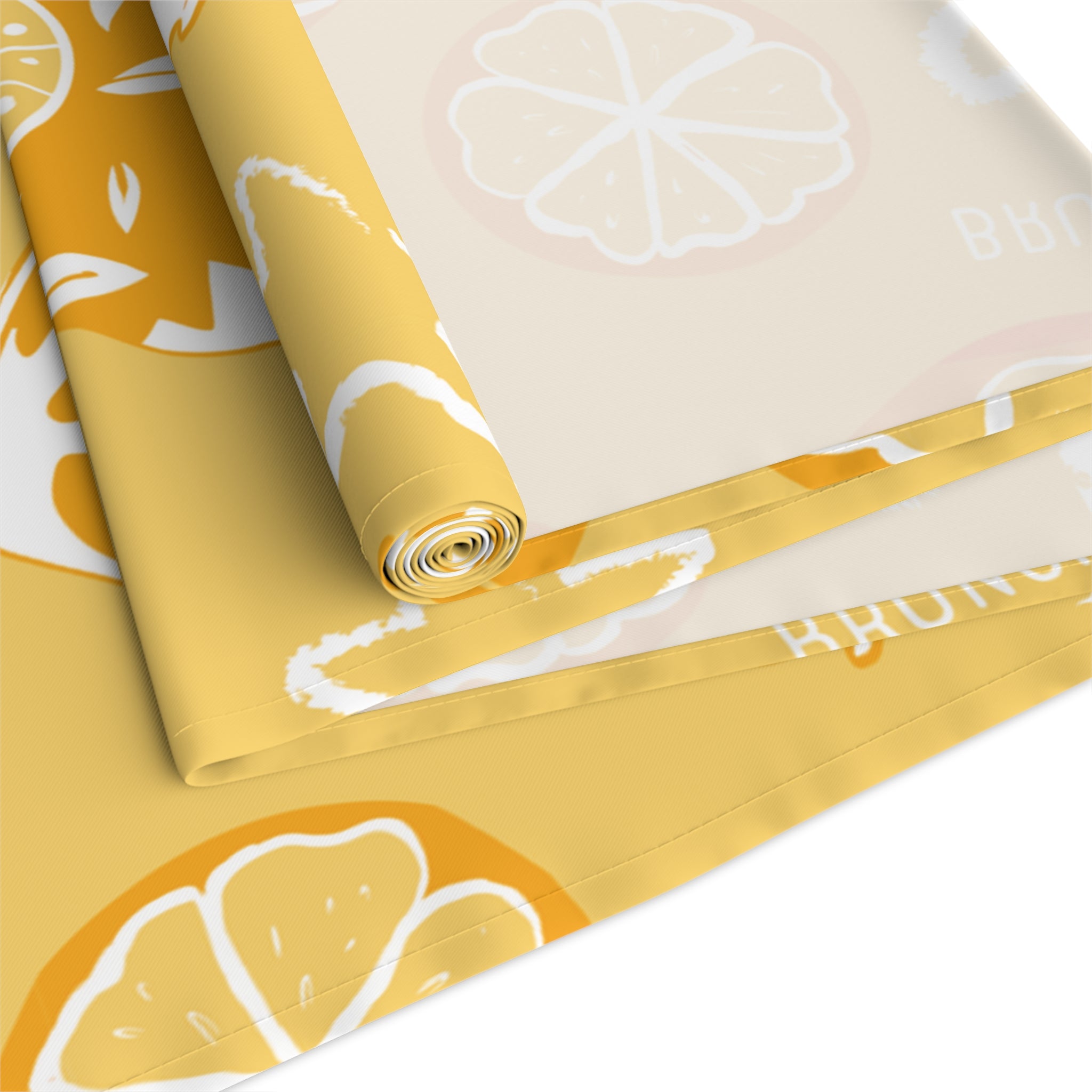 Lemonade Pattern Table Runner — Sunny Citrus Kitchen Decor