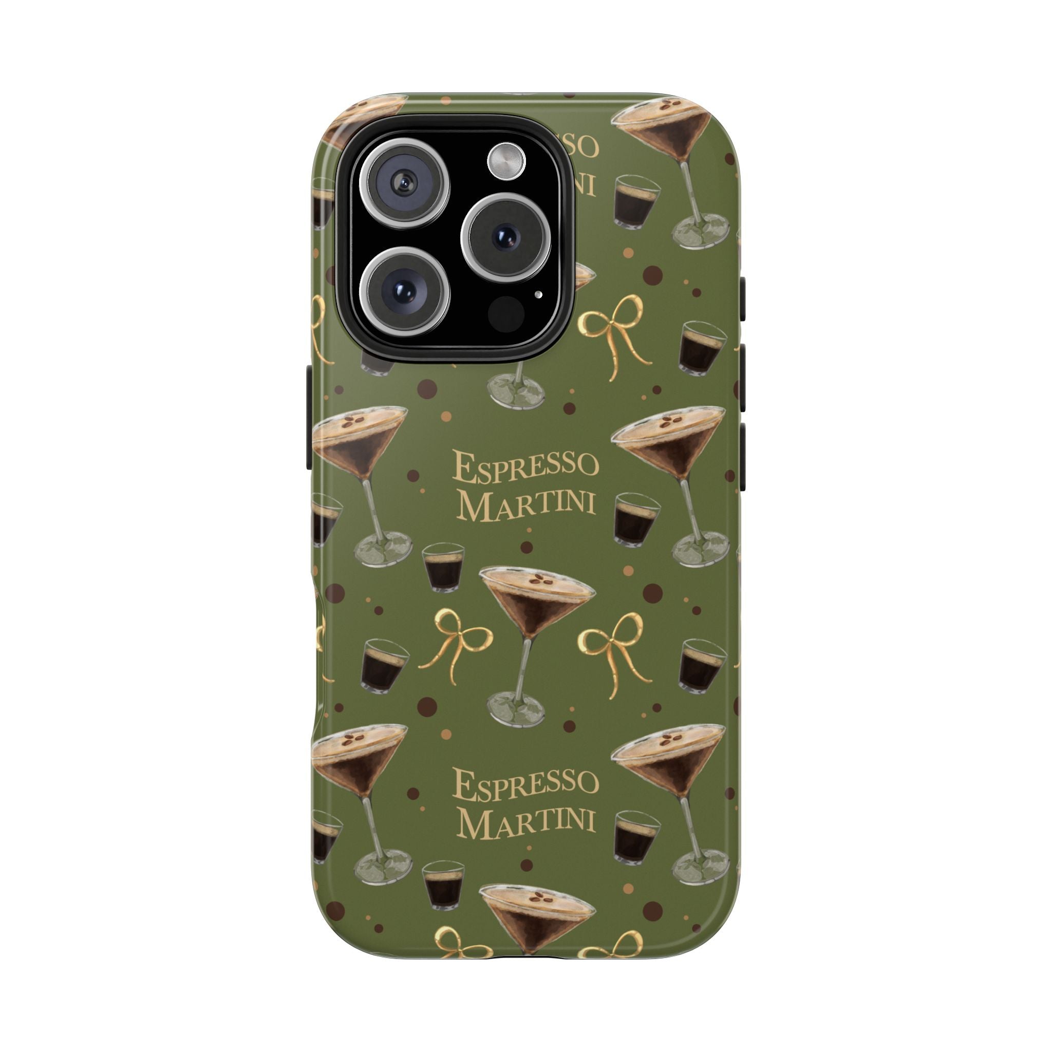 Espresso Martini Tough Phone Case — Olive Green Espresso Collection Inspired Design