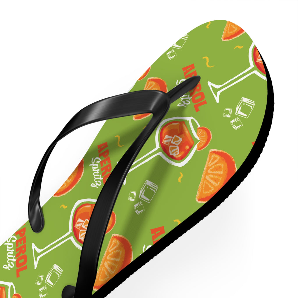 Aperol Spritz Flip Flops – Green Spritz Collection Inspired Design