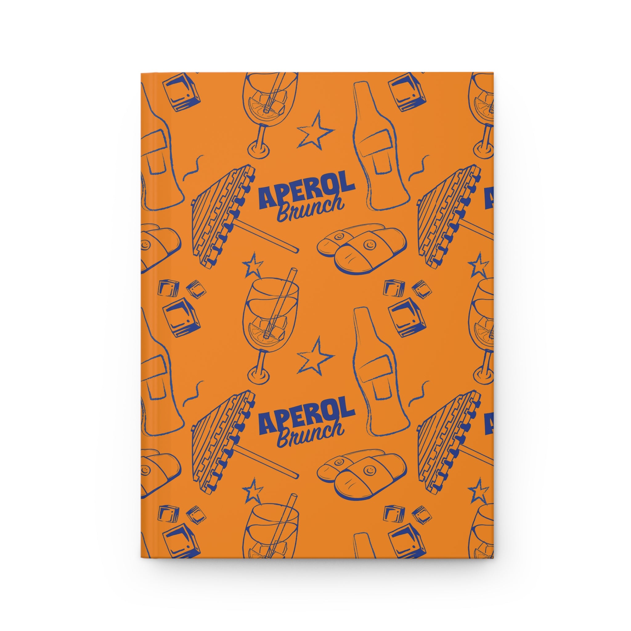 Aperol Brunch Hardcover Journal – Orange & Blue Aperol Inspired Design