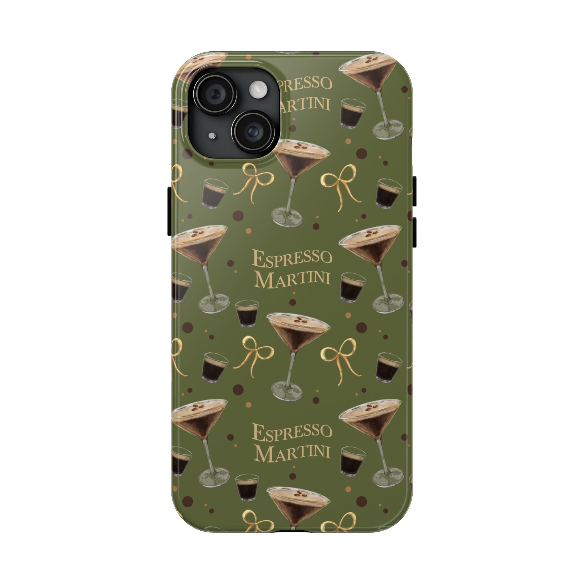 Espresso Martini Tough Phone Case — Olive Green Espresso Collection Inspired Design