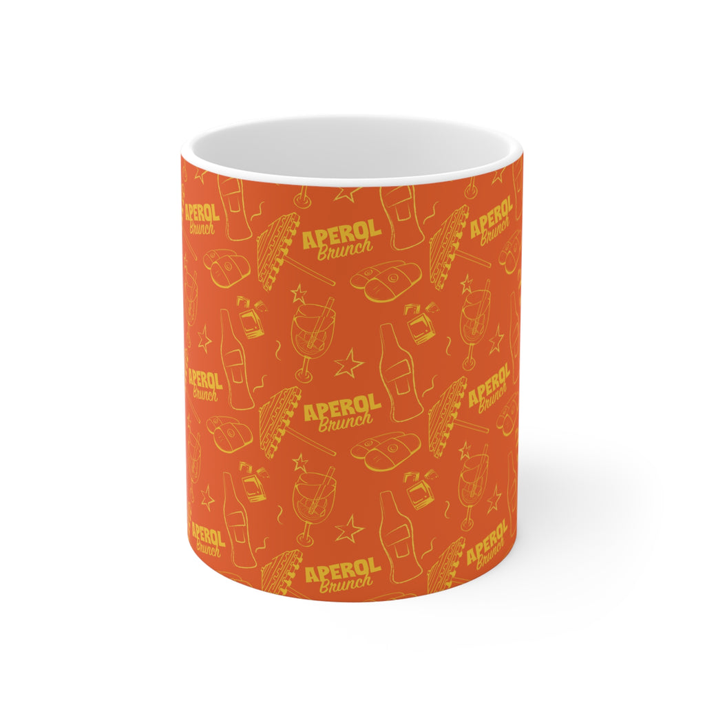 Aperol Brunch 11oz Coffee Mug — Orange and Yellow Brunch Collection Inspired Design
