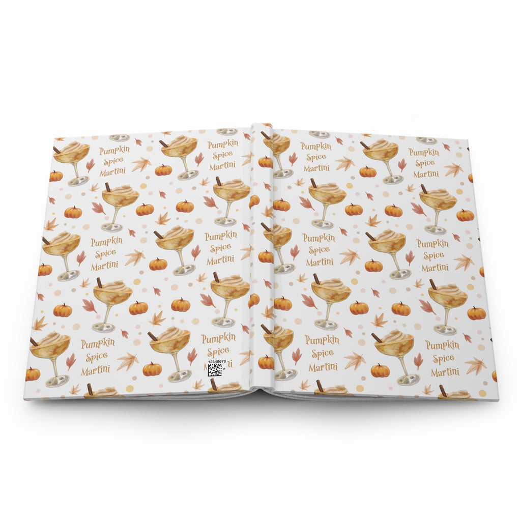 Pumpkin Spice Martini Hardcover Journal — White Pumpkin Collection Inspired Design