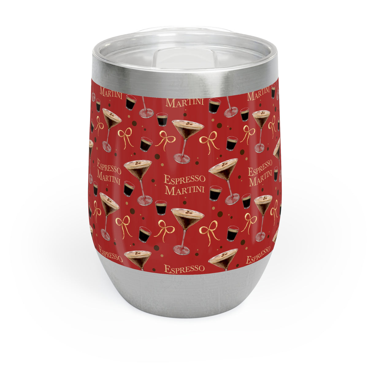 Espresso Martini Wine Tumbler — Red Espresso Collection Inspired Design