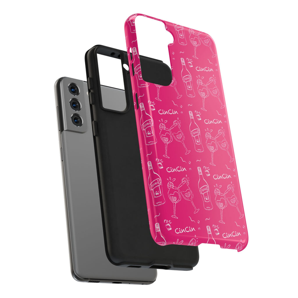Cin Cin Spritz Tough Phone Case — Magenta Citrus Cocktail Pattern