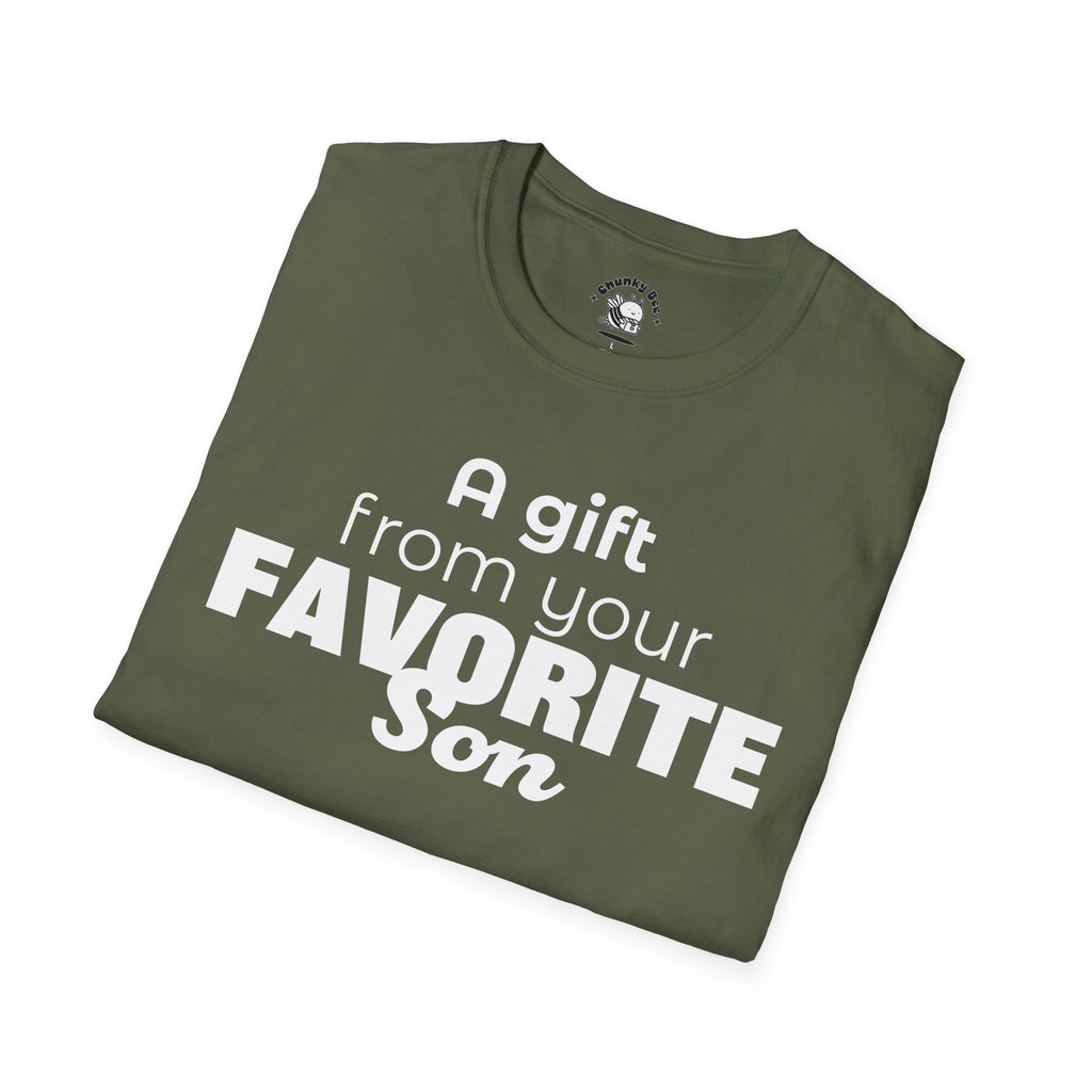 Favorite Son Gift for Mom T-Shirt – Funny Mother’s Day Shirt from Son | Mom Graphic Tee
