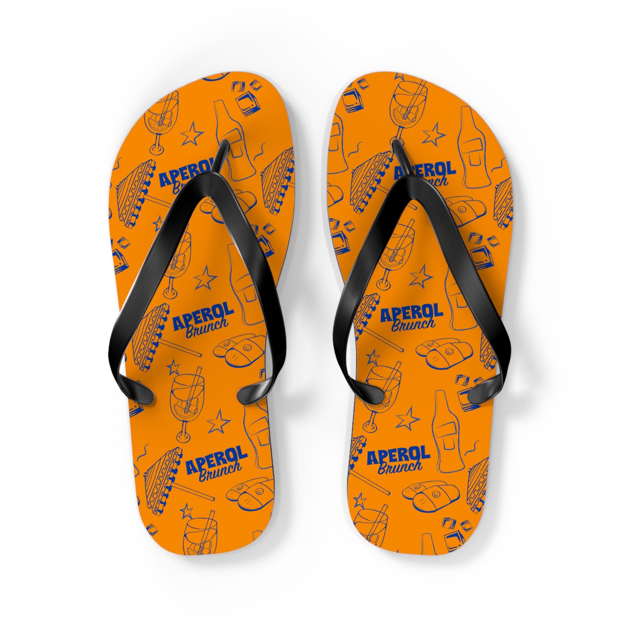 Aperol Spritz Flip Flops — Orange Brunch Collection Inspired Design