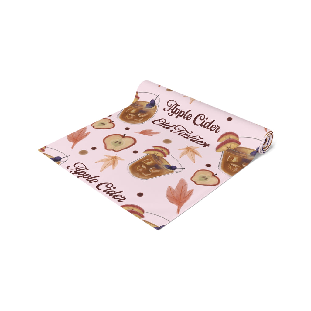 Apple Cider Old Fashioned Table Runner — Light Pink Apple Cider Collection Inspired Design
