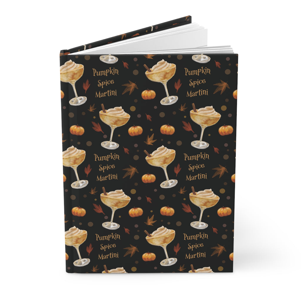 Pumpkin Spice Martini Hardcover Journal — Black Pumpkin Collection Inspired Design