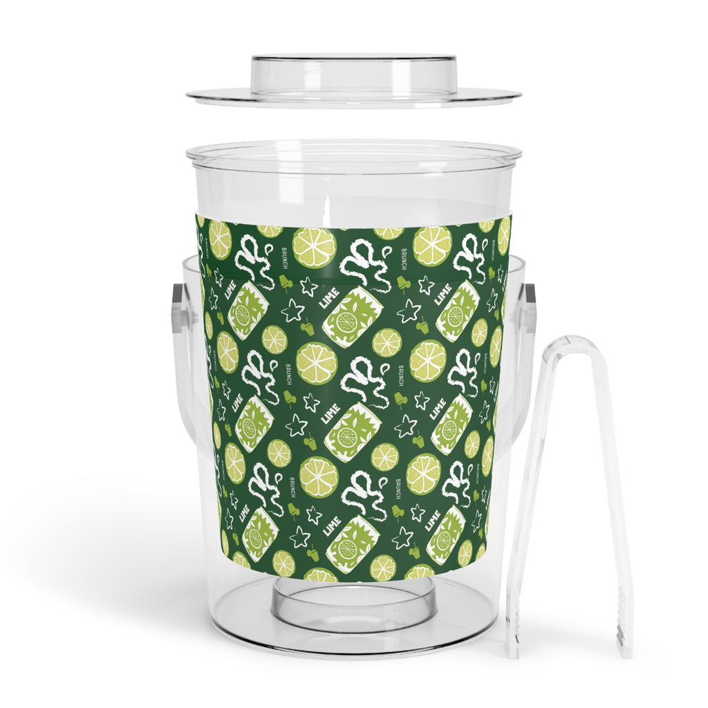 Lime Fruit Brunch Ice Bucket with Tongs — Lime Brunch Collection Inspired Design