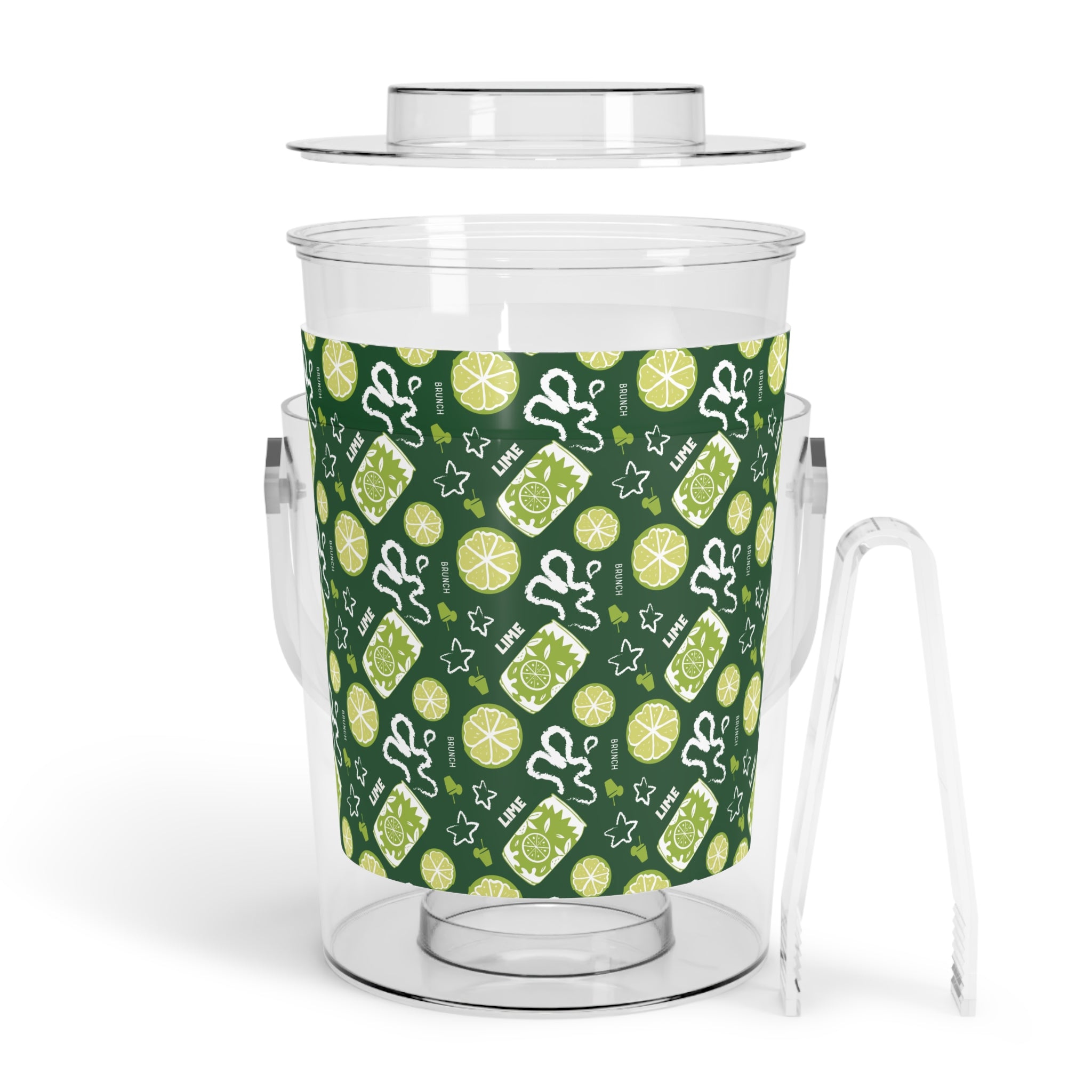 Lime Fruit Brunch Ice Bucket with Tongs — Lime Brunch Collection Inspired Design