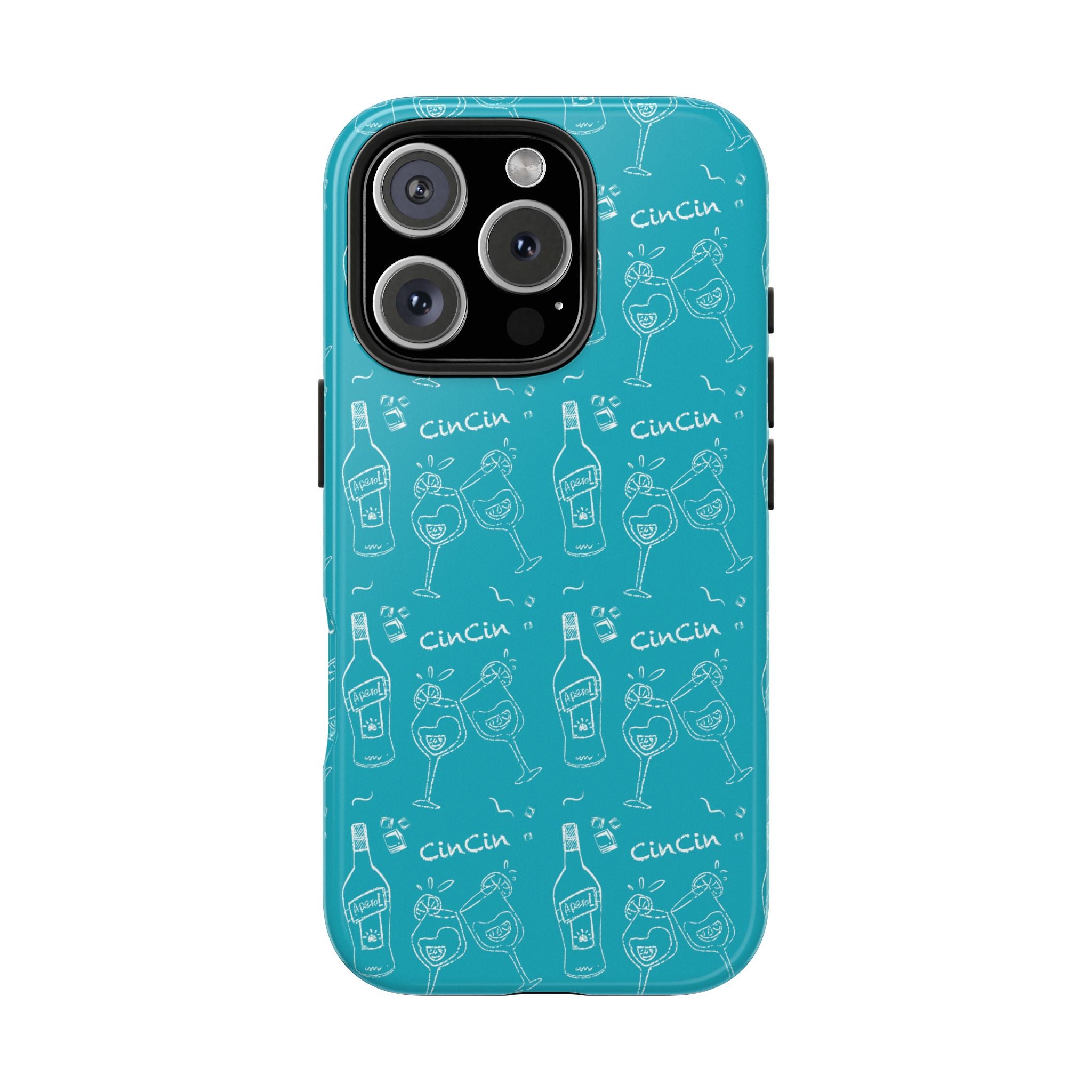 Cin Cin Spritz Tough Phone Case — Turquoise CinCin Brunch Collection Inspired Design