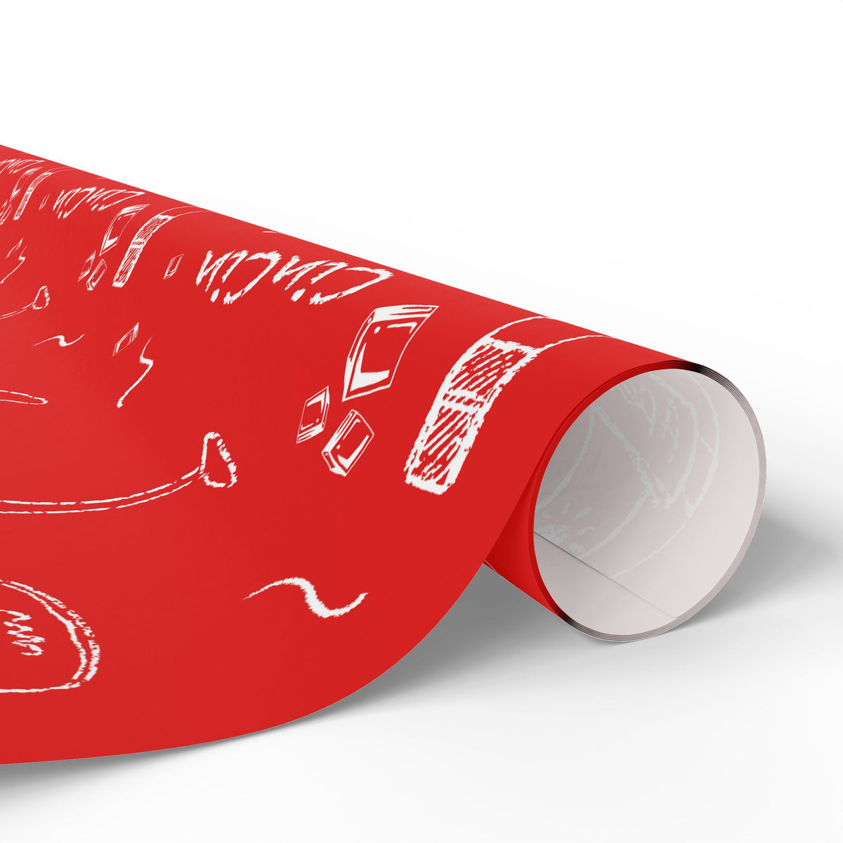 Cin Cin Peel Wrapping Paper Roll — Red Cin Cin Collection Inspired Design