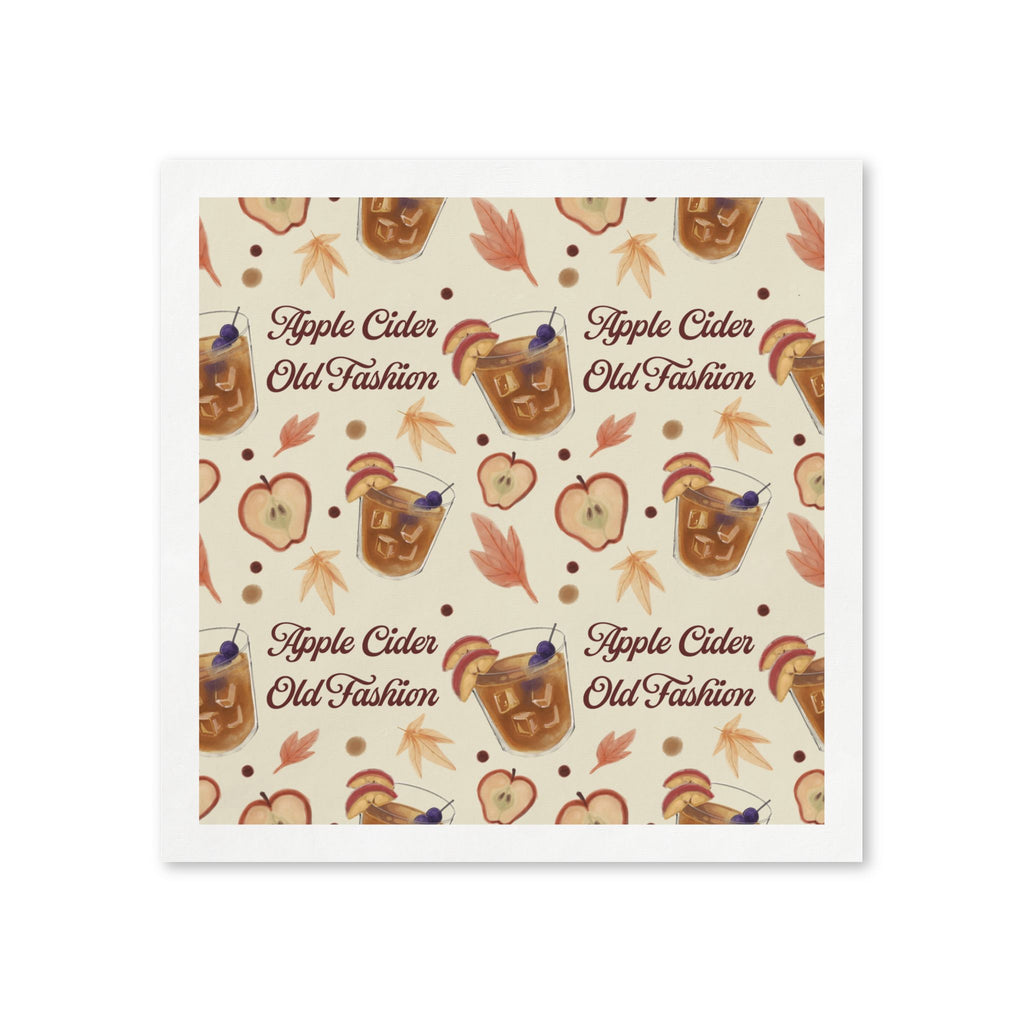 Apple Cider Old Fashioned 50pcs Napkins — Beige Apple Cider Collection Inspired Design