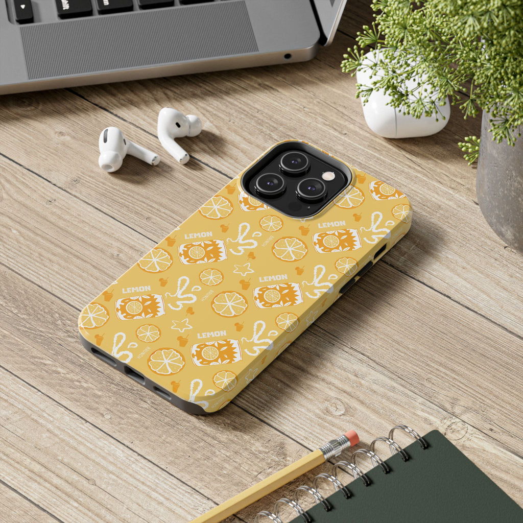 Lemon Brunch Tough Phone Case — Yellow Aperol Inspired Design