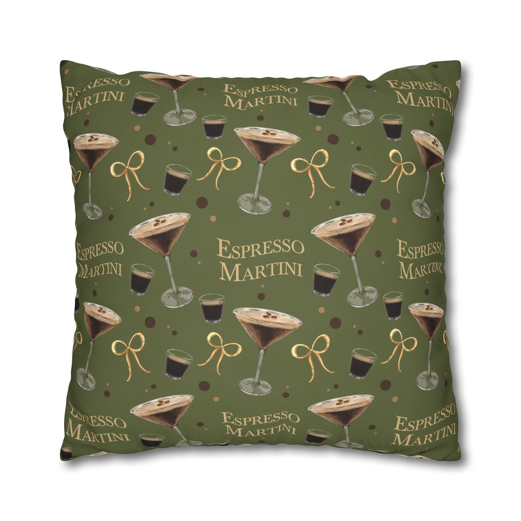 Espresso Martini Pillowcase — Olive Green Espresso Collection Inspired Design