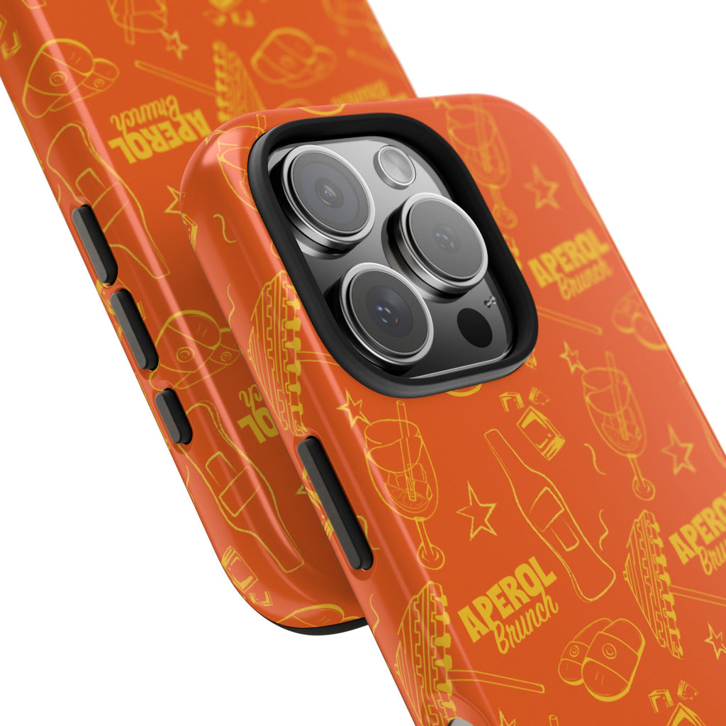 Aperol Brunch Collection Tough Phone Case - Orange and Yellow Brunch Inspired Design