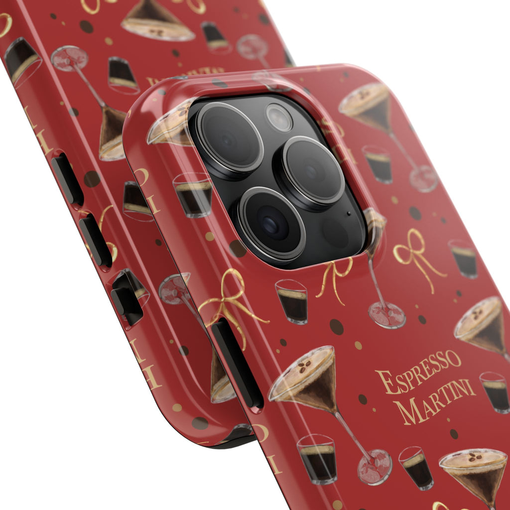 Espresso Martini Tough Phone Case — Red Espresso Collection Inspired Design