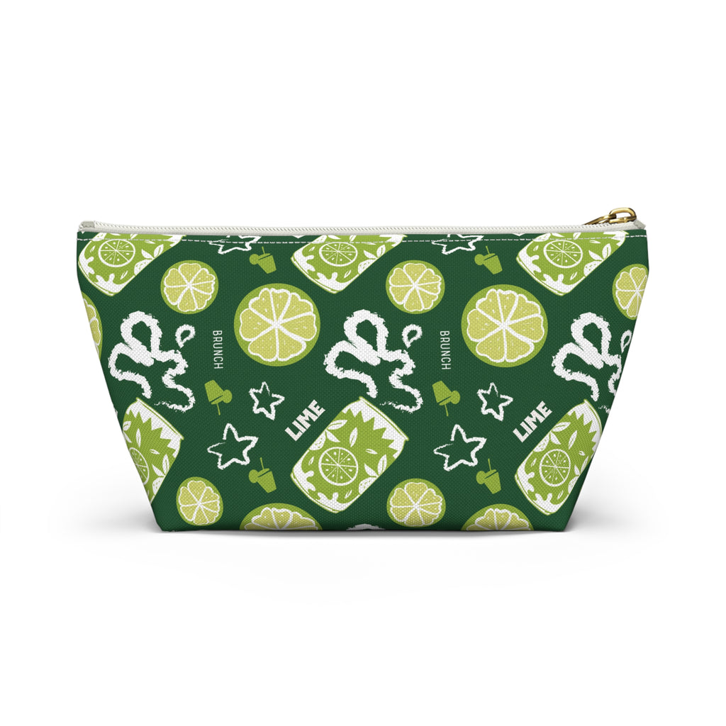 Lime Fruit Brunch Pouch w T-bottom — Green Aperol Inspired Design