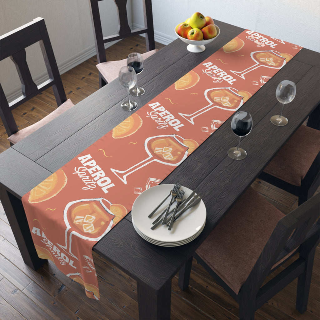 Aperol Spritz Table Runner — Aperol Red Collection Inspired Design
