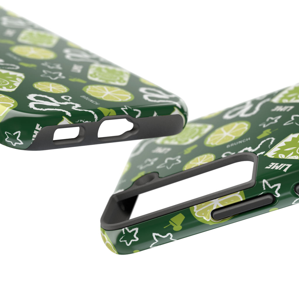 Lime Brunch Fruit Collection Tough Phone Case — Green Aperol Inspired Design