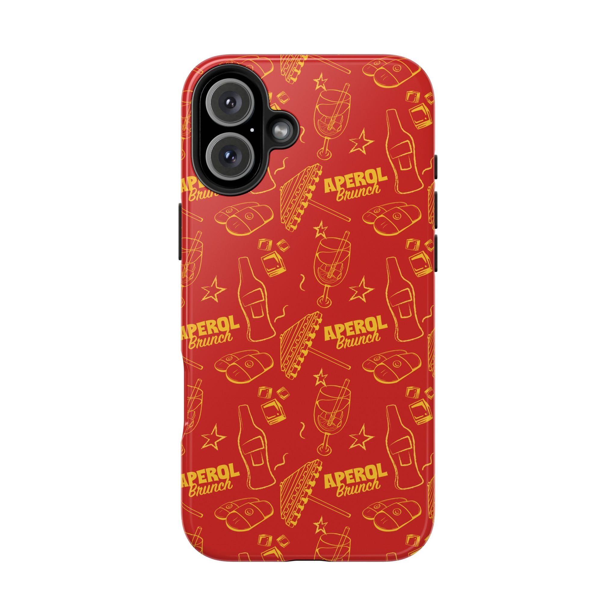 Red Aperol Brunch Tough Phone Case — Citrus Cocktail Protective Cover